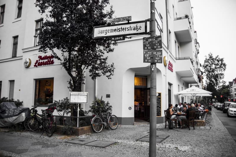 Trattoria Lauretta Berlin-Tempelhof — Außenansicht Burgemeisterstraße 74